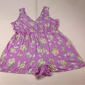 BP Floral Purple Romper. Size 2X.